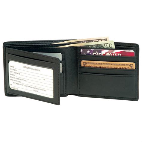 men's bifold wallet with flap.